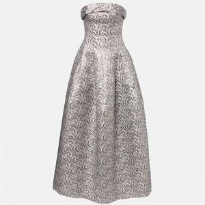 NWOT SIMHKAI Metallic-effect bustier gown